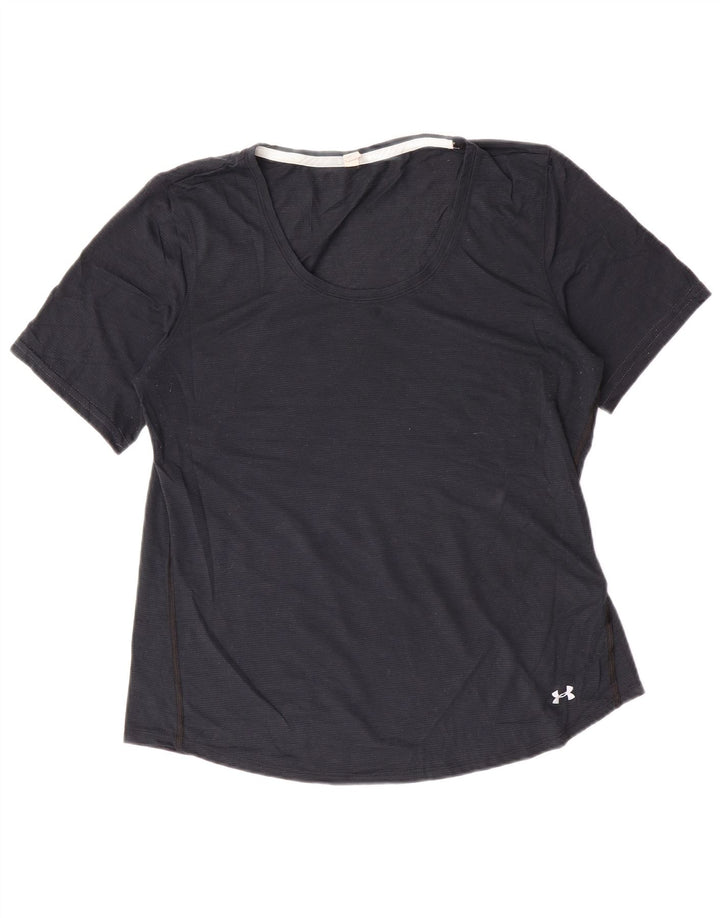 Under Armour Γυναικείο T-Shirt Top UK 16 Large Black Polyester