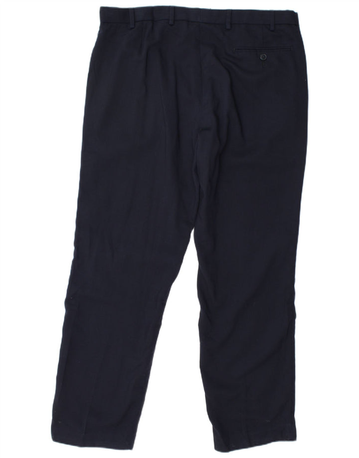 Marks & Spencer Ανδρικό παντελόνι Chino με κανονική εφαρμογή W36 L31 Navy Blue Wool
