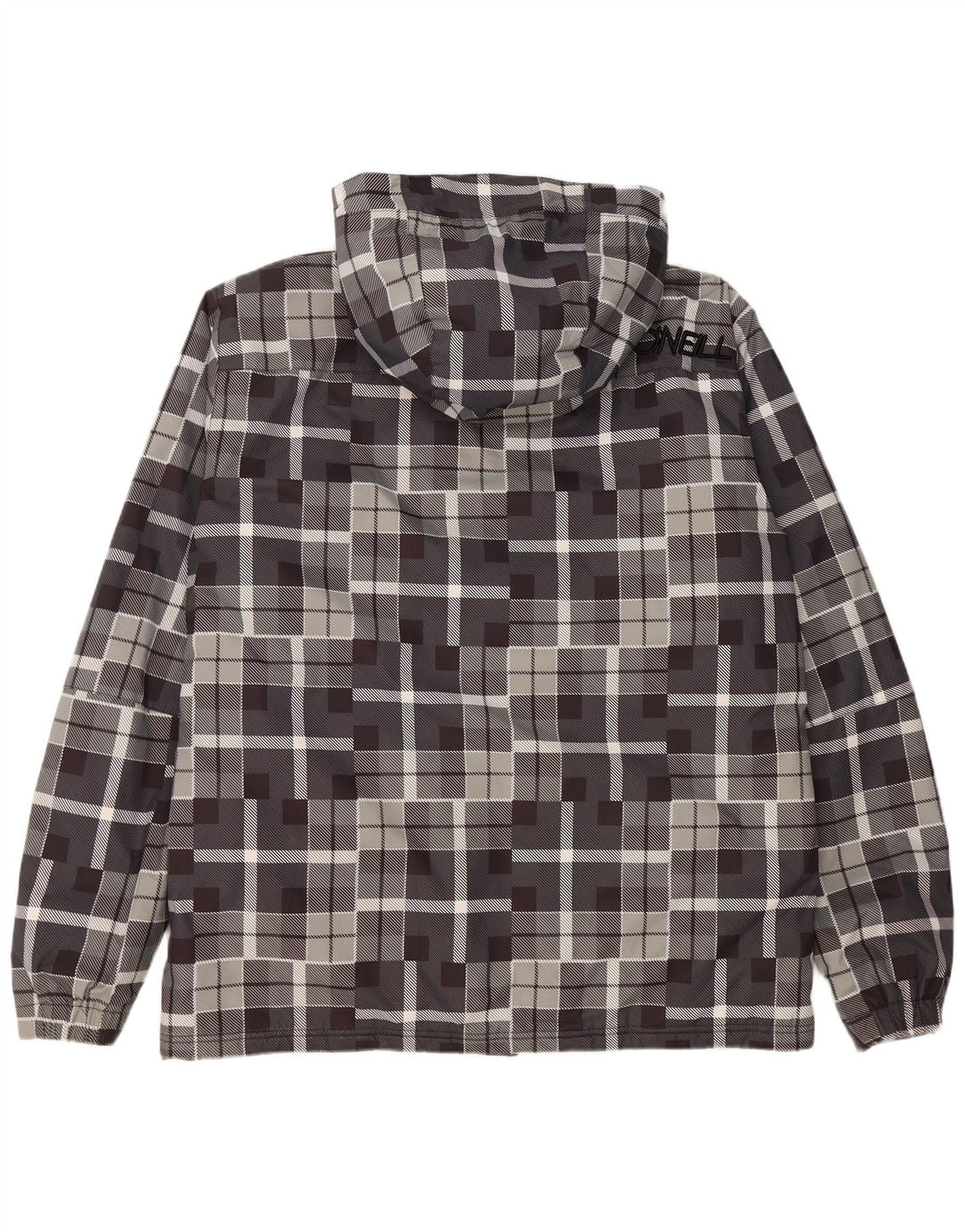 O'NEILL Ανδρικό μπουφάν με κουκούλα αντιανεμικό UK 40 Large Grey Geometric