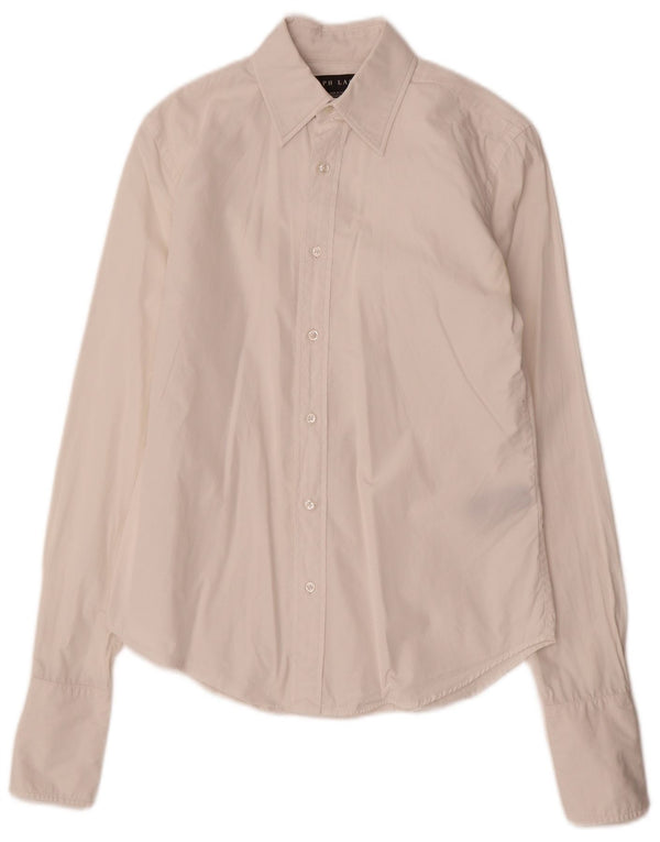 Ralph Lauren Womens Formal Shirt Medium Off White Cotton