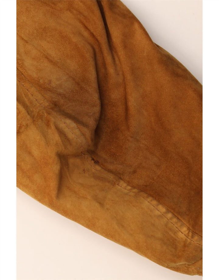 VINTAGE Ανδρικό Suede Bomber Jacket UK 38 Medium Beige