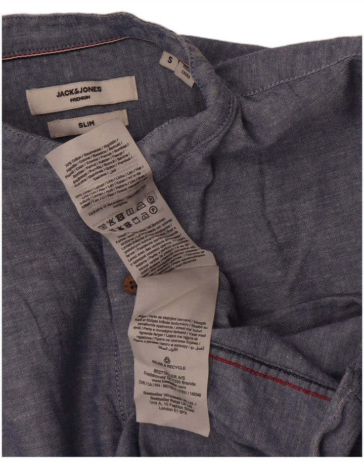 Jack & Jones Ανδρικό πουκάμισο Slim πουλόβερ Small Navy Blue Flecked