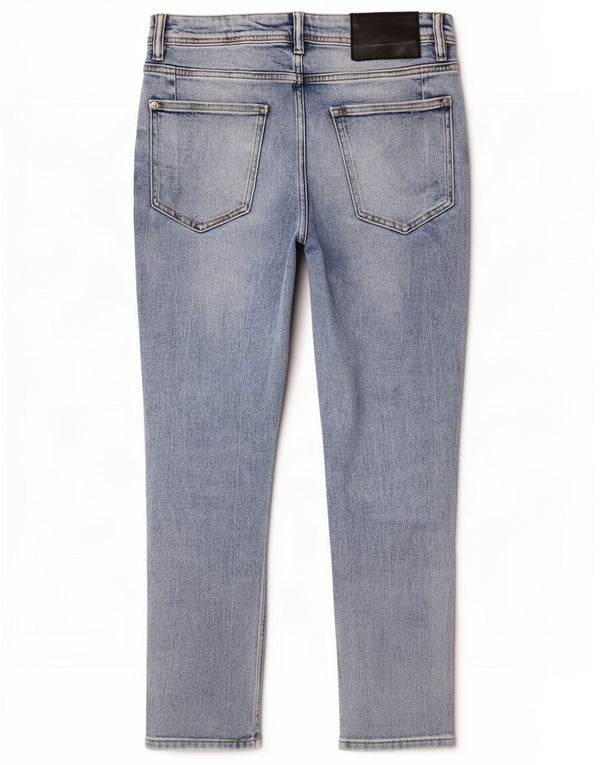 Zara Mens Distressed Cropped Jeans EU 40 Medium W31 L25 Blue