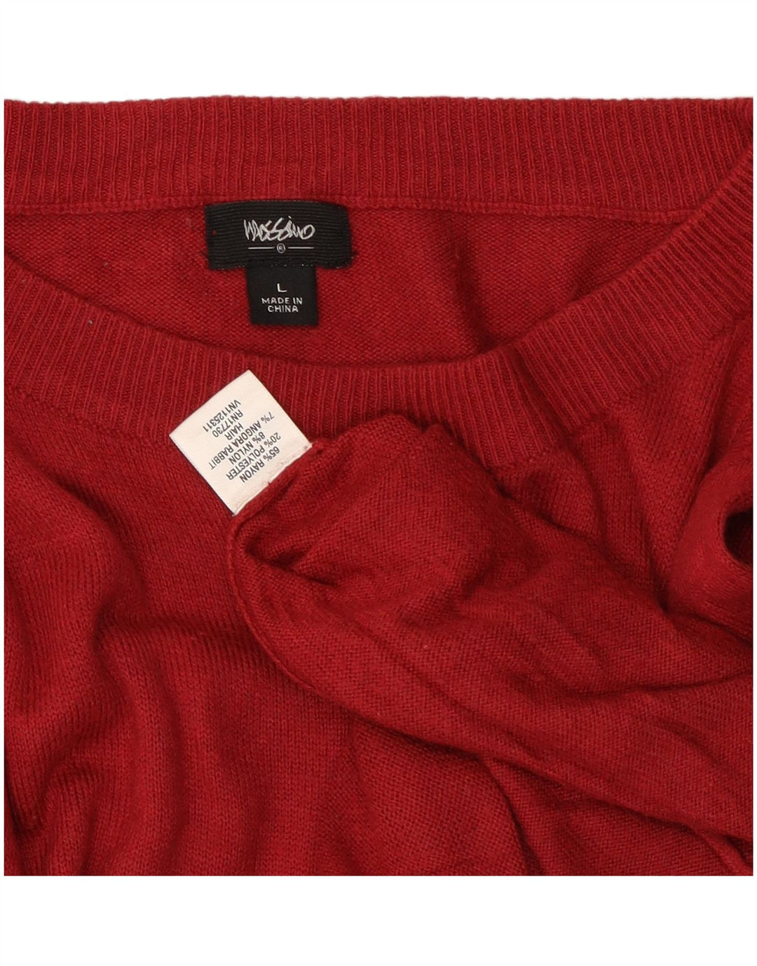 MOSSIMO Γυναικείο πουλόβερ με λαιμόκαυστο UK 14 Large Red Rayon