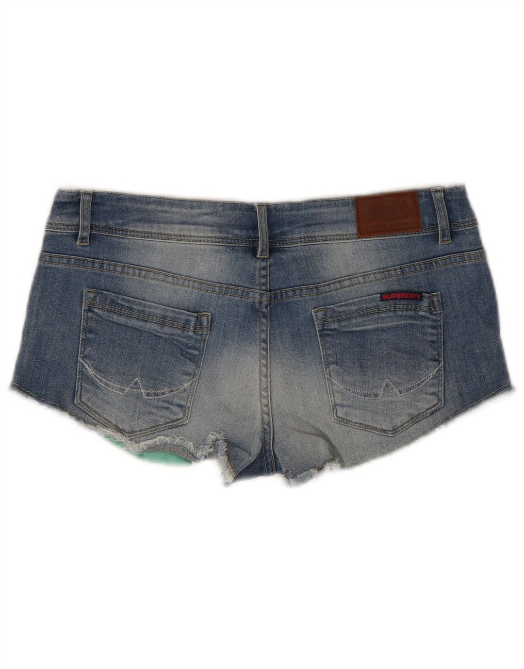 Superdry Γυναικείο Χαμηλό Τζιν Παντελόνι Hot W30 Μεσαίο Μπλε Βαμβακερό