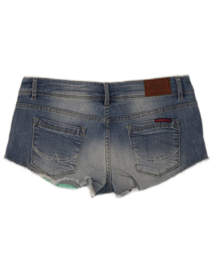 Superdry Γυναικείο Χαμηλό Τζιν Παντελόνι Hot W30 Μεσαίο Μπλε Βαμβακερό