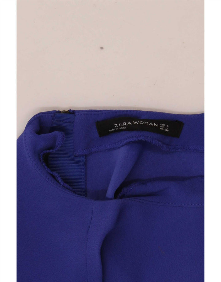 Zara Γυναικεία 3/4 Μπλούζα Oversized Μπλούζα UK 16 Large Blue