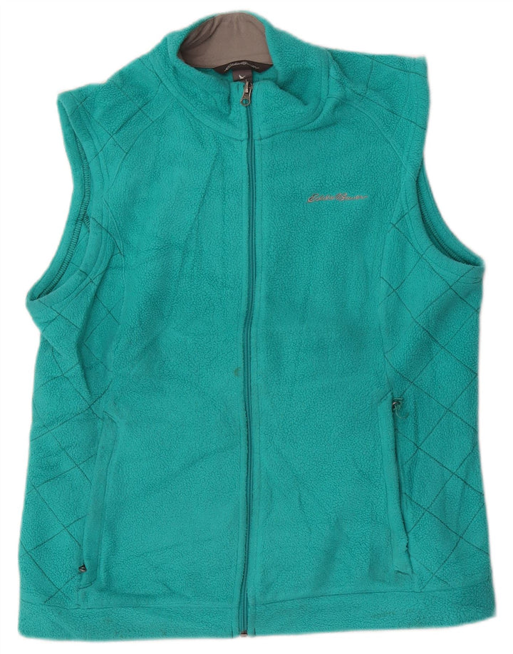 Eddie Bauer Γυναικείο Fleece Gilet UK 16 Large Turquoise Polyester