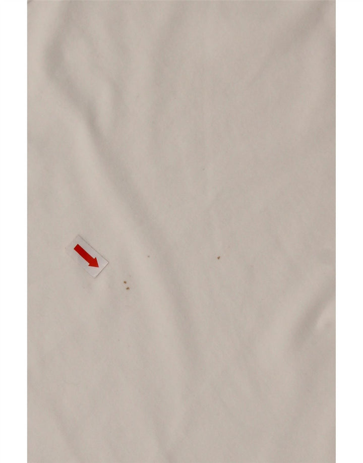 PUMA Mens T-Shirt Top Medium White Colourblock Cotton