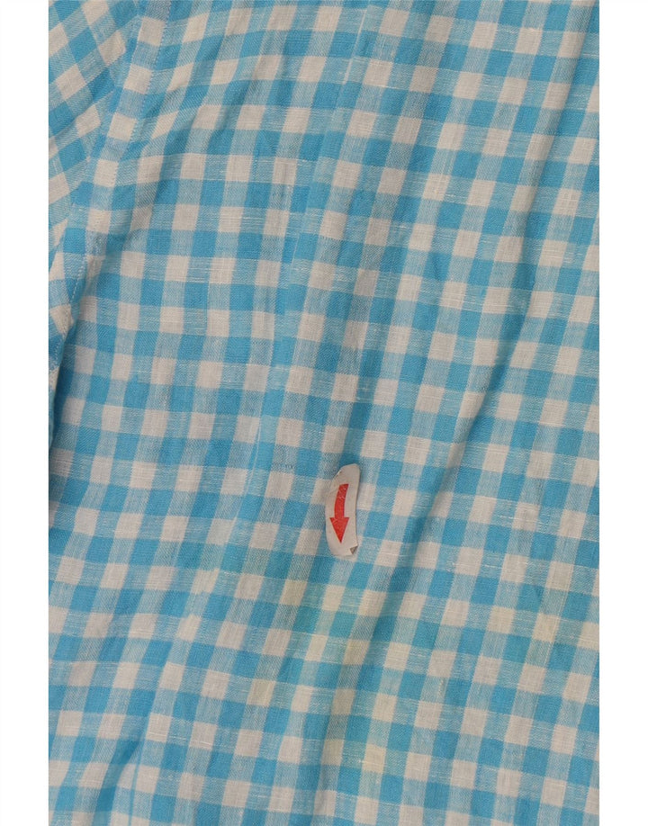 Massimo Dutti Ανδρικό πουκάμισο Casual Fit μεγάλο μπλε Gingham