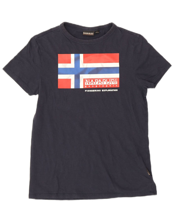 Μπλουζάκι Napapijri Boys Graphic T-shirt 13-14 ετών Navy Blue από βαμβάκι