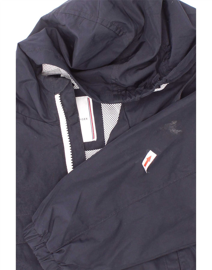 Tommy Hilfiger Boys Graphic Hooded Rain Jacket 5-6 Years Navy Blue