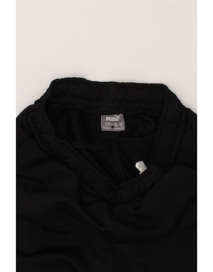 PUMA Boys Tracksuit Trousers 7-8 Years Black Polyester Vintage Puma and Second-Hand Puma from Messina Hembry 