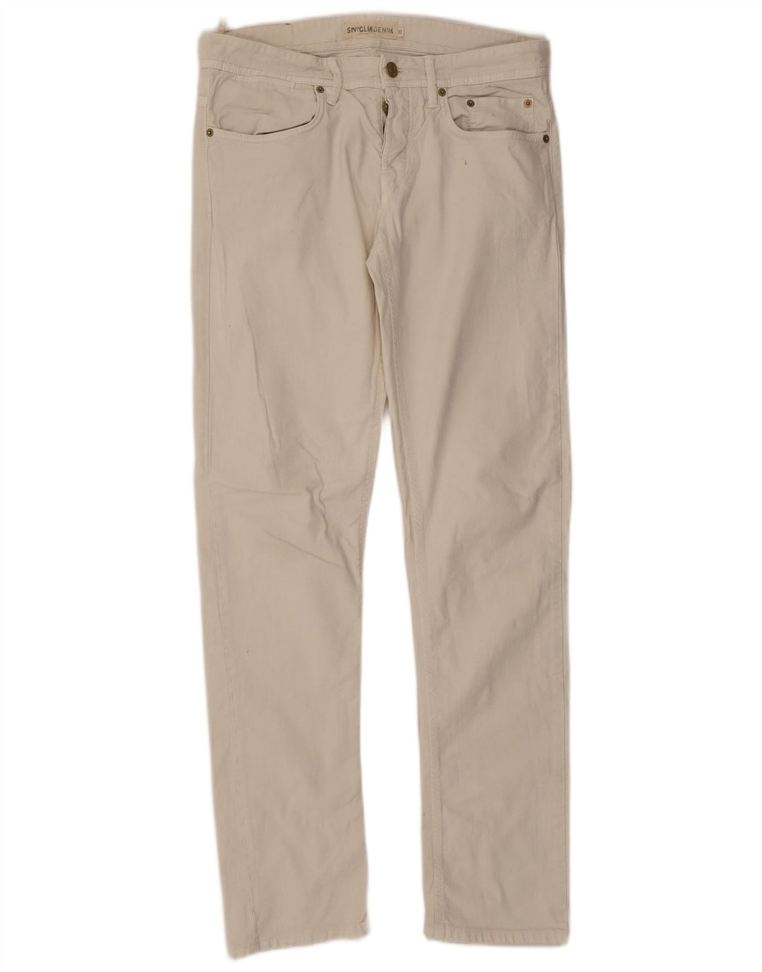 SIVIGLIA Γυναικείο Slim Jeans W33 L33 Λευκό βαμβακερό