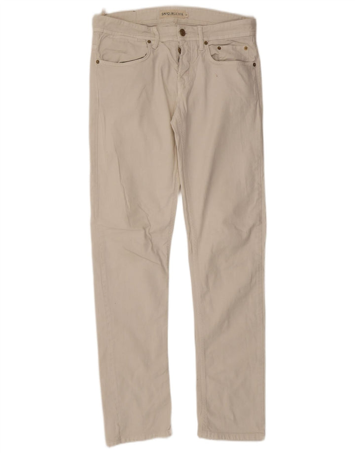 SIVIGLIA Γυναικείο Slim Jeans W33 L33 Λευκό βαμβακερό
