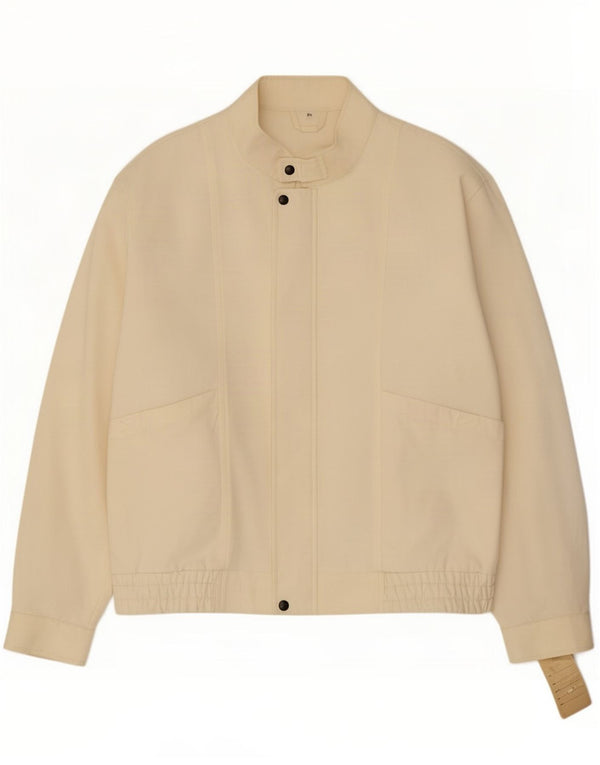 Alexander Mens Bomber Jacket IT 54 2XL Off White Βαμβακερό