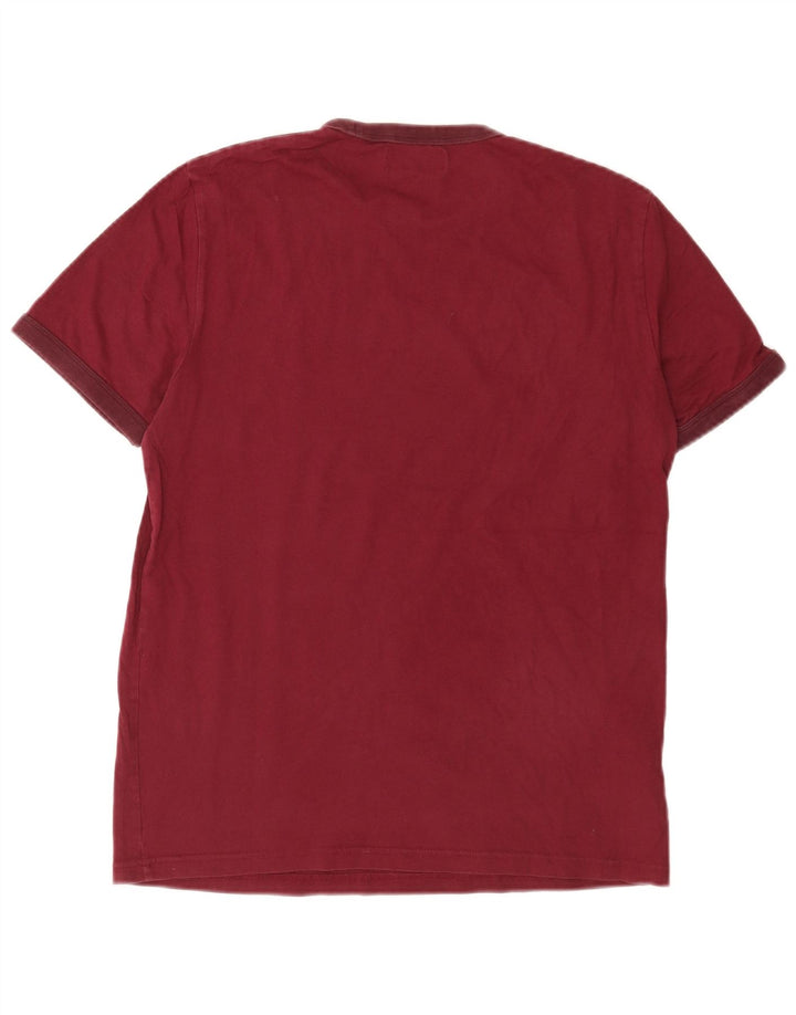 Fred Perry Ανδρικό T-Shirt Top από μεσαίο μπορντό βαμβάκι