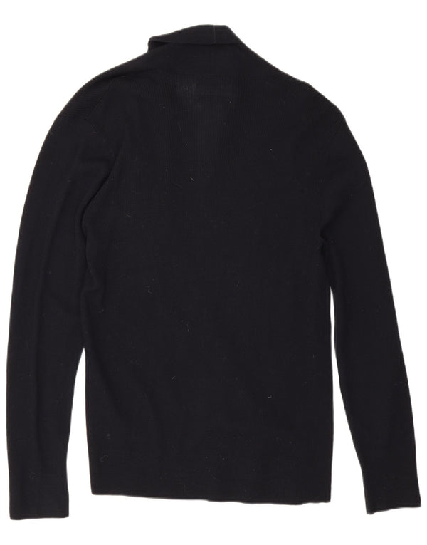 All Saints Γυναικεία ανοιχτή ζακέτα πουλόβερ UK 16 Large Navy Blue Μαλλί Merino