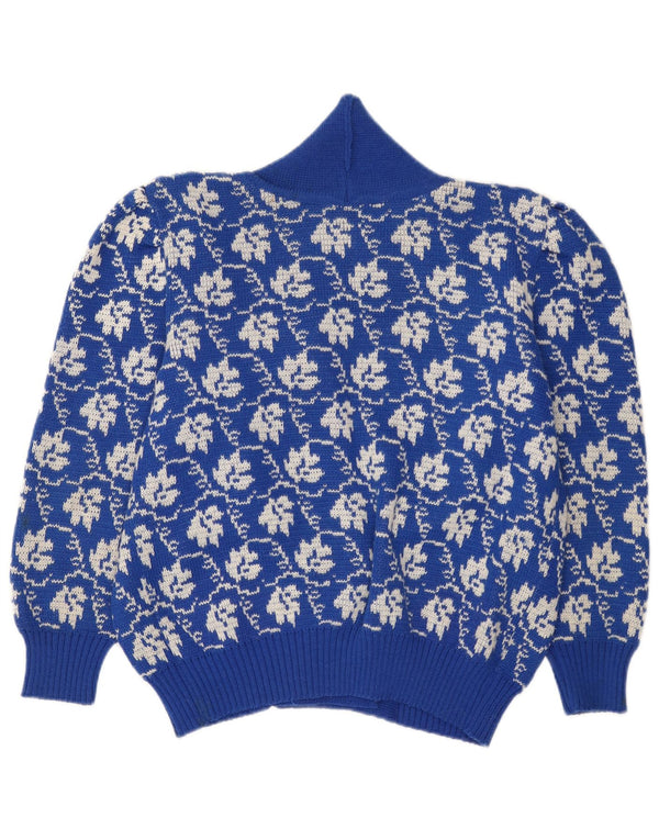 Vintage γυναικεία ζακέτα πουλόβερ UK 18 XL Blue Floral