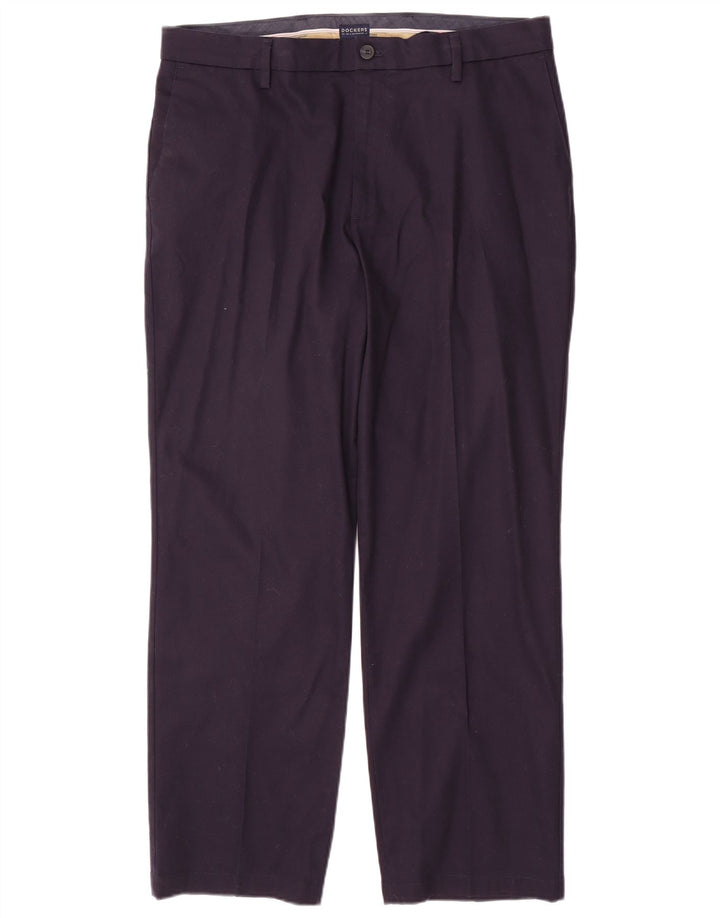 DOCKERS Ανδρικό ίσιο κλασικό παντελόνι Chino W36 L30 Navy Blue Cotton