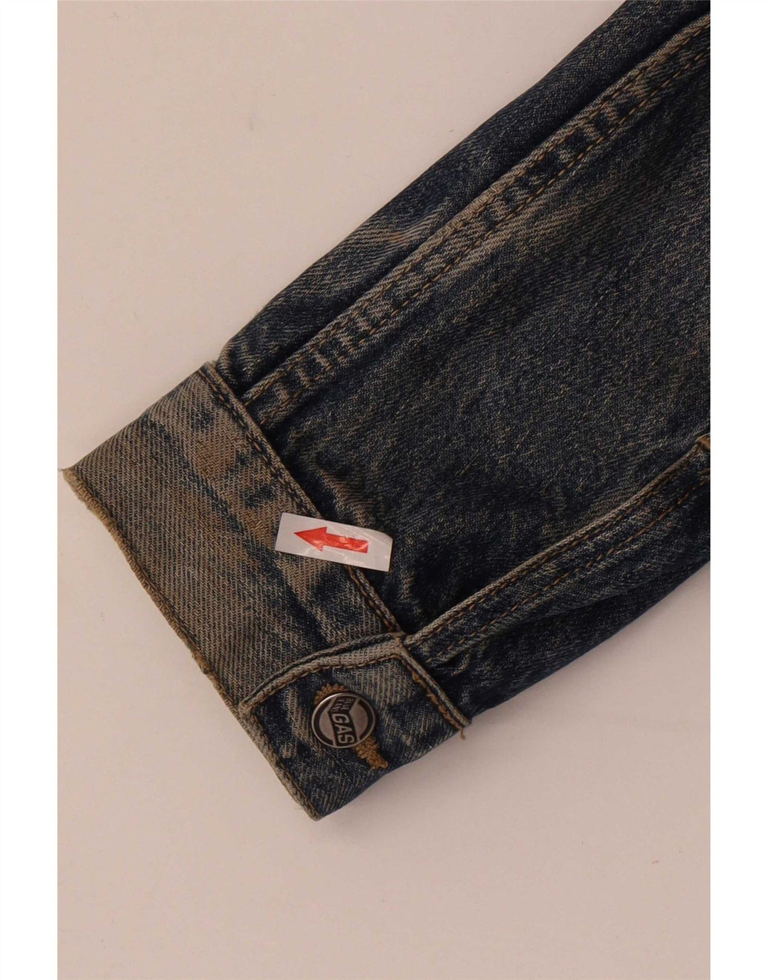 Ανδρικό τζιν μπουφάν Gas UK 40 Large Blue Cotton