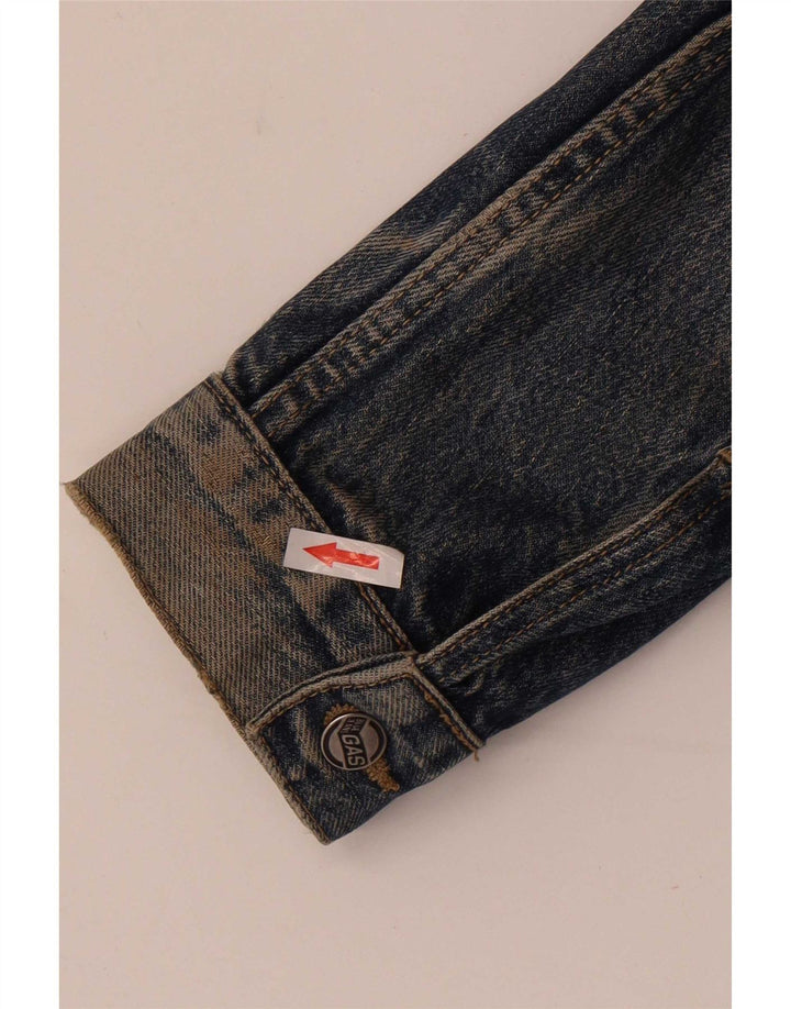 Ανδρικό τζιν μπουφάν Gas UK 40 Large Blue Cotton