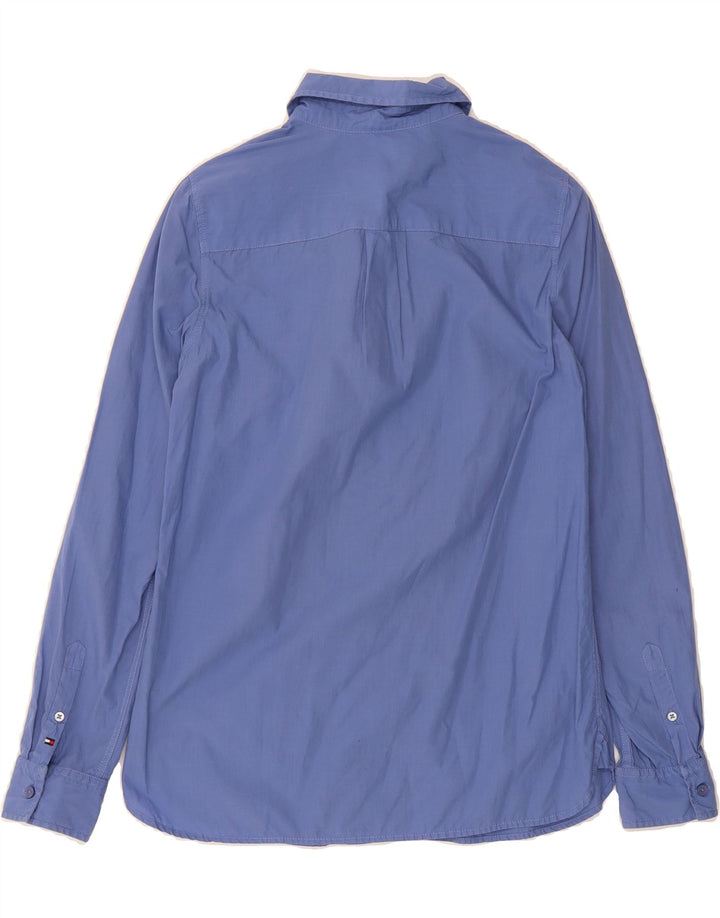 TOMMY HILFIGER Womens Shirt US 4 Small Blue Cotton Vintage Tommy Hilfiger and Second-Hand Tommy Hilfiger from Messina Hembry 