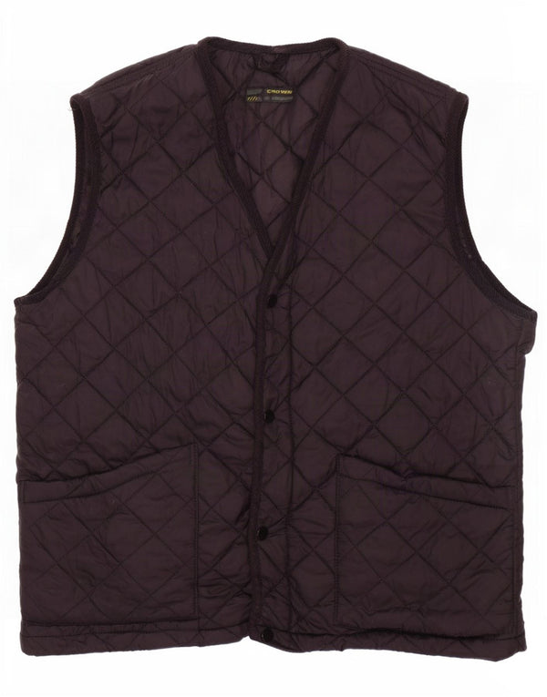 Crown Ανδρικό καπιτονέ Gilet UK 42 XL Μαύρο Πολυαμίδιο