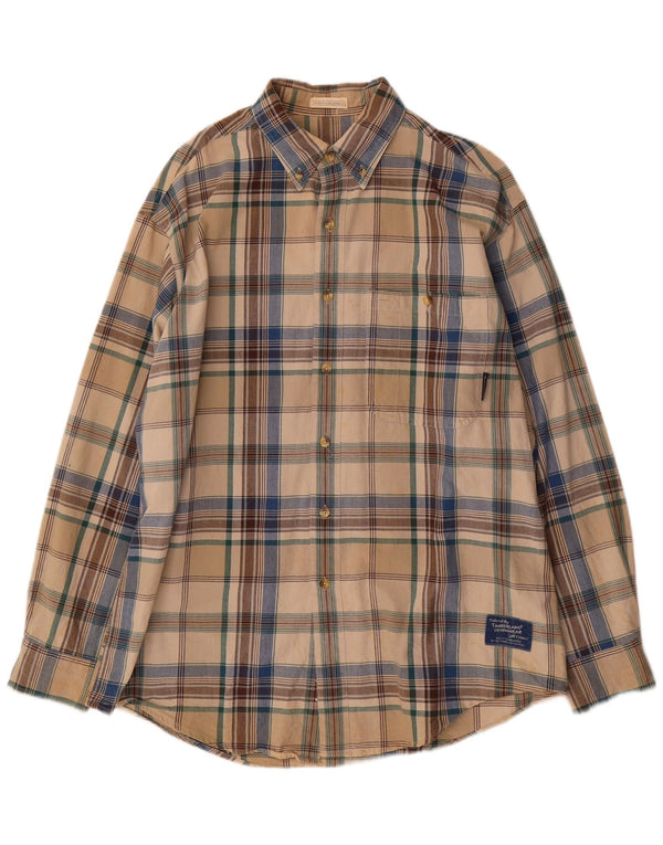 Ανδρικό πουκάμισο Timberland Weathergear XL Beige Check Cotton