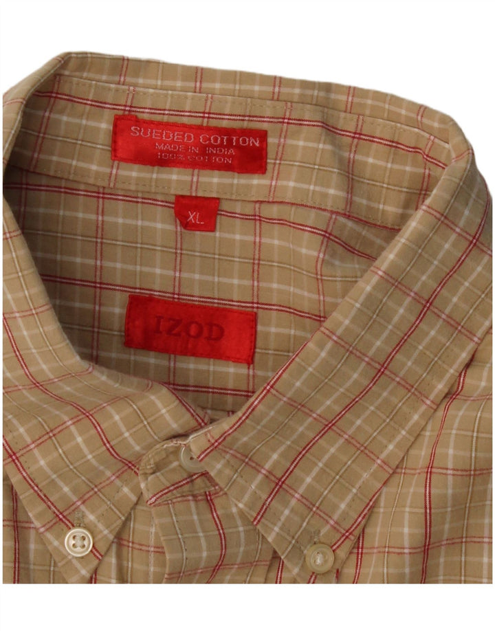 Ανδρικό πουκάμισο Izod XL Beige Check Cotton