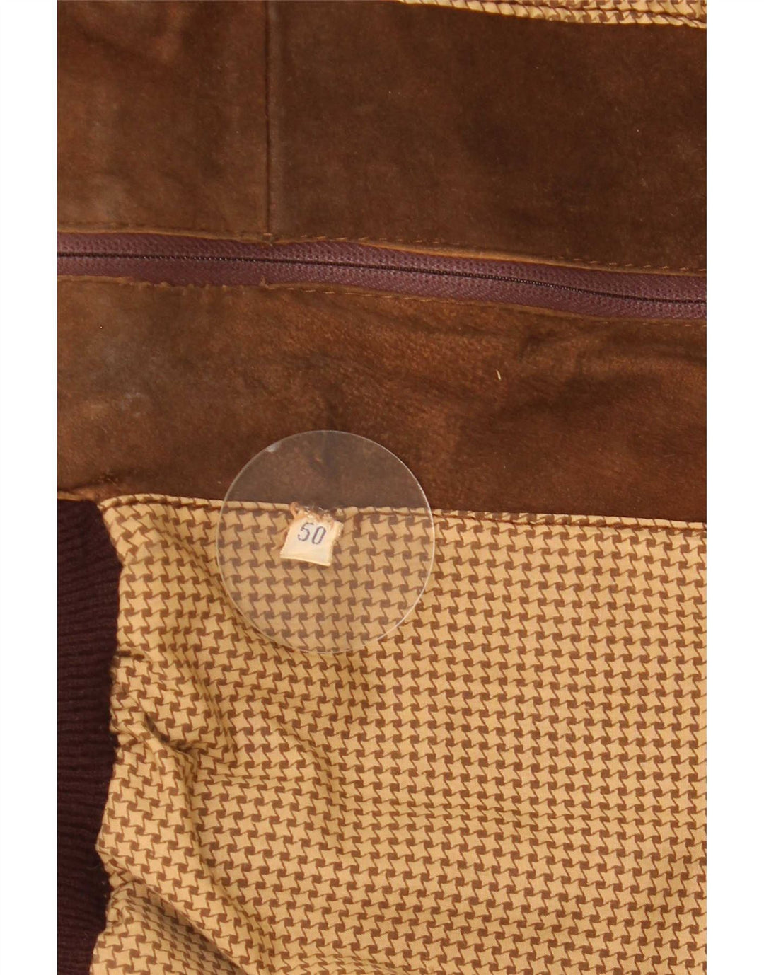 Vintage Ανδρικό Suede Bomber Jacket IT 50 Large Brown