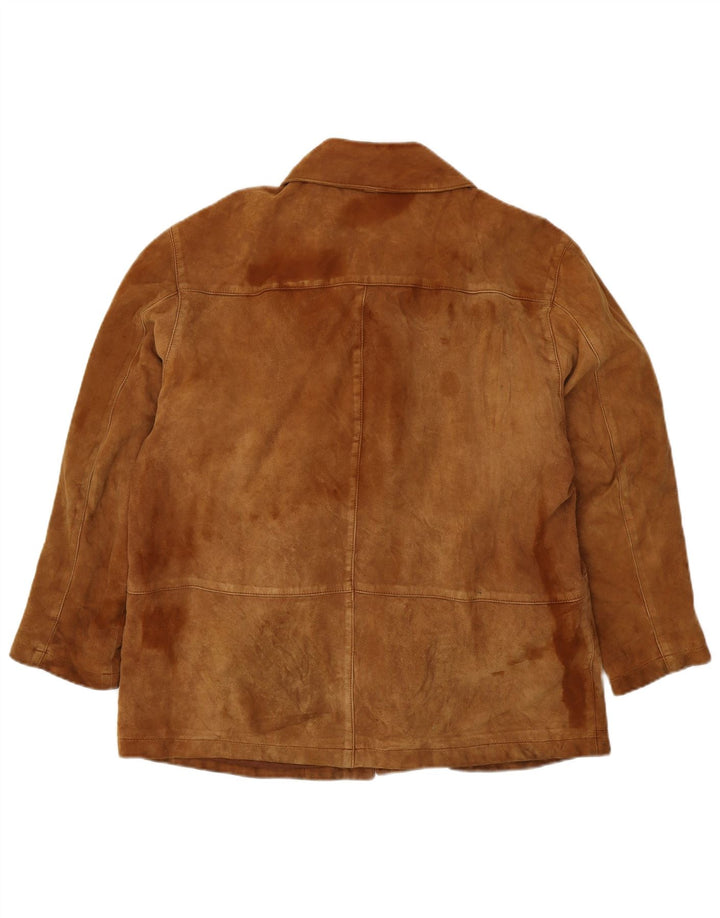 LAVORAZIONE ARTIGIANA Ανδρικό Suede Jacket UK 42 XL Καφέ Δερμάτινο