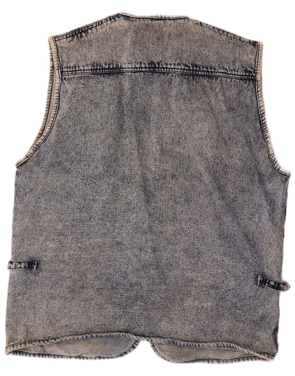 Vintage Ανδρικό Τζιν Gilet UK 40 Large Blue