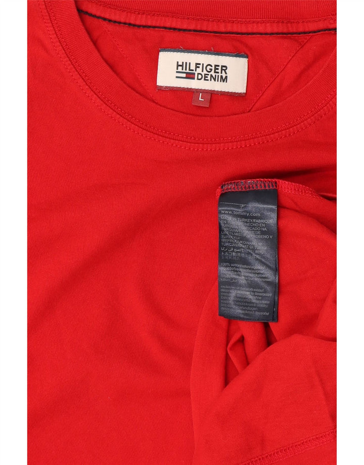 Ανδρικό T-Shirt Tommy Hilfiger Top μεγάλο κόκκινο βαμβακερό
