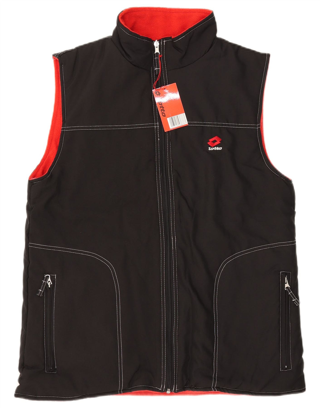 Lotto Mens Reversible Gilet UK 40 Large Black Polyester