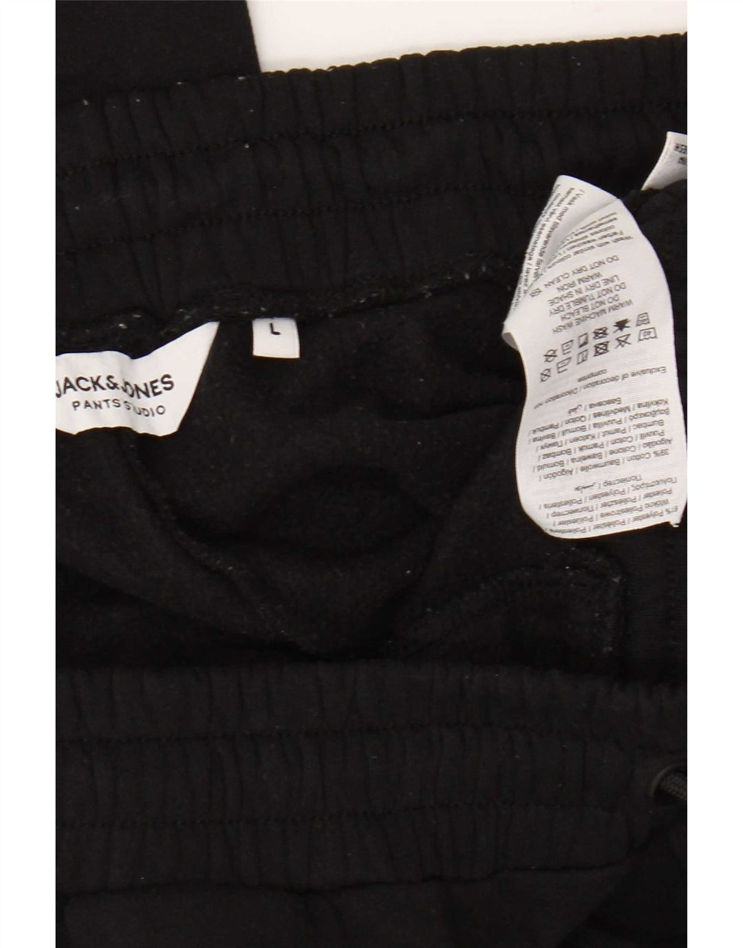 Jack & Jones Ανδρική φόρμα παντελόνι Joggers μεγάλο μαύρο πολυεστέρα