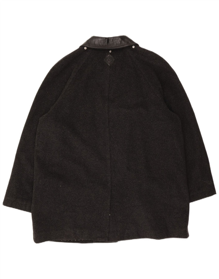 Iceberg Mens Utility Jacket IT 52 XL Γκρι ριγέ παρθένο μαλλί Classic