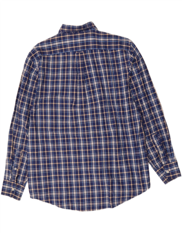 IZOD Mens Shirt Large Blue Check Cotton Vintage Izod and Second-Hand Izod from Messina Hembry 