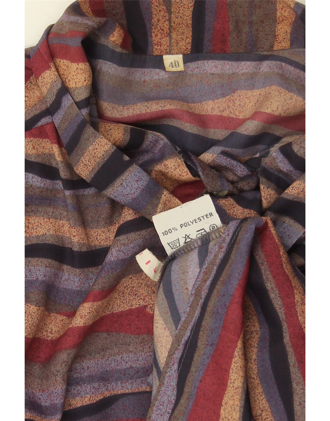 VINTAGE Womens Oversized Shirt Blouse IT 40 Small Multicoloured Striped Vintage Vintage and Second-Hand Vintage from Messina Hembry 