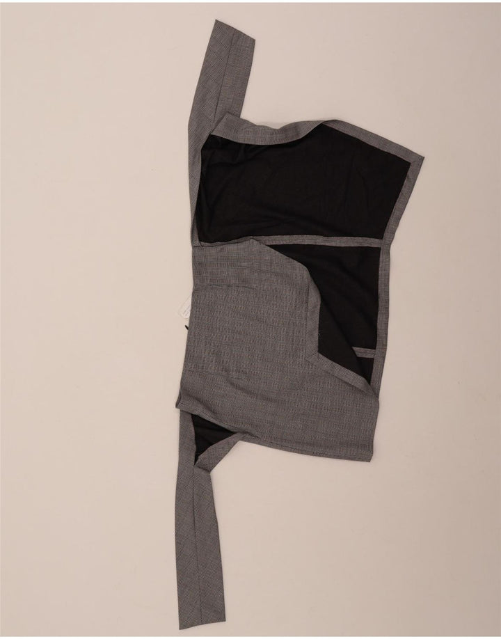 Zara Γυναικεία Μίνι Ασύμμετρη Φούστα XS W26 Grey Check Polyamide