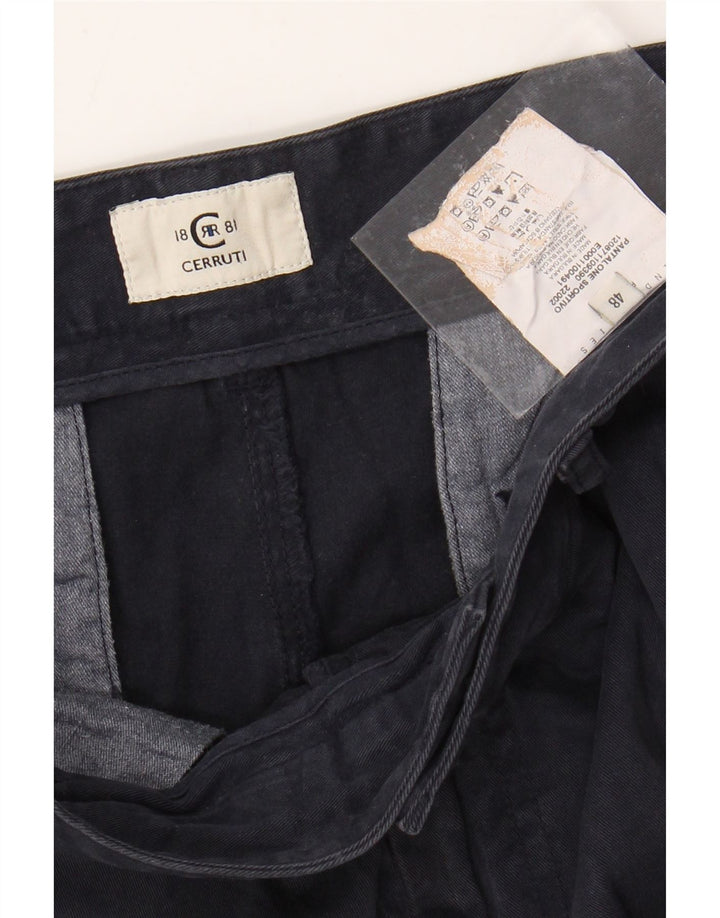 CERRUTI 1881 Ανδρικό ίσιο παντελόνι Chino IT 48 Medium W32 L33 Navy Blue