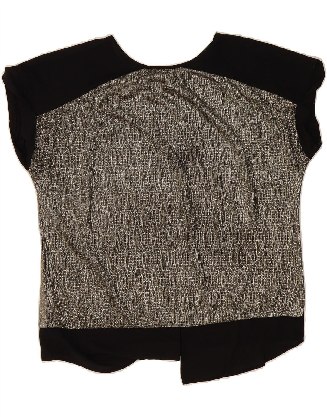 OASIS Womens Blouse Top UK 10 Small Grey Colourblock Polyester Vintage Oasis and Second-Hand Oasis from Messina Hembry 