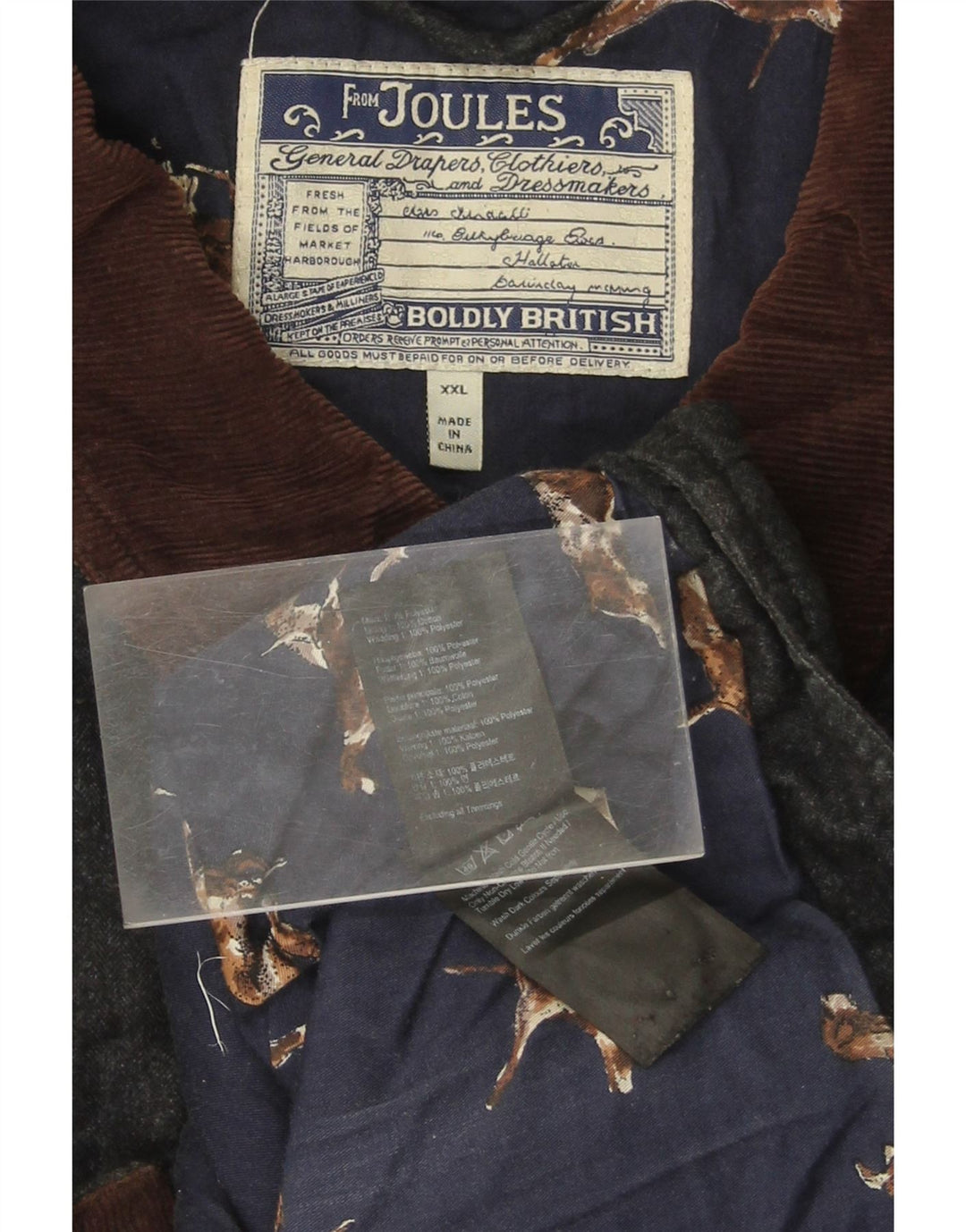 JOULES Ανδρικό καπιτονέ μπουφάν UK 44 2XL Navy Blue Polyester