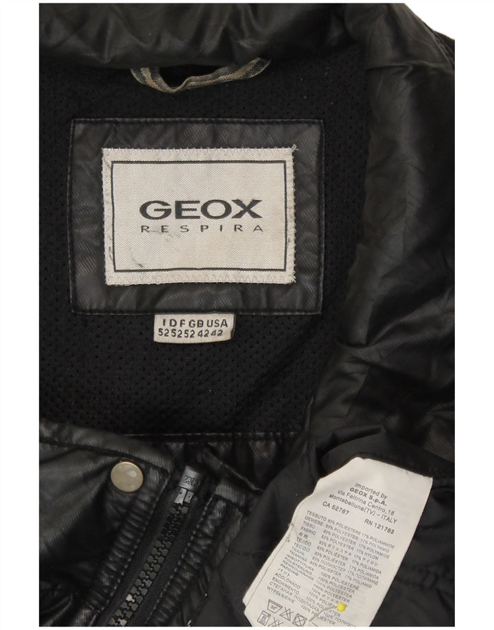 Geox Mens Respira Bomber Jacket UK 42 XL Μαύρο Πολυεστέρας
