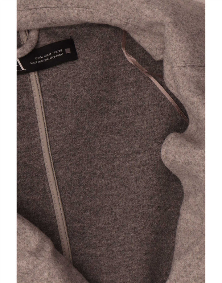 Zara Γυναικείο Σακάκι Μπλέιζερ UK 14 Medium Grey Polyester
