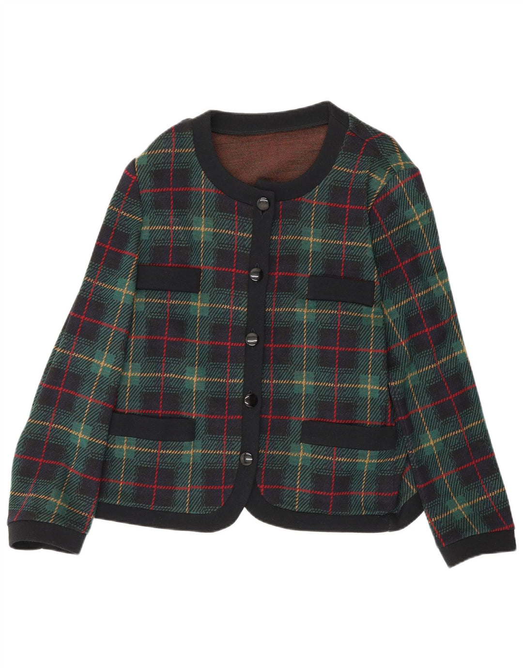 Les Lunis Γυναικείο μπουφάν blazer UK 14 μεσαίου πράσινου μαλλί