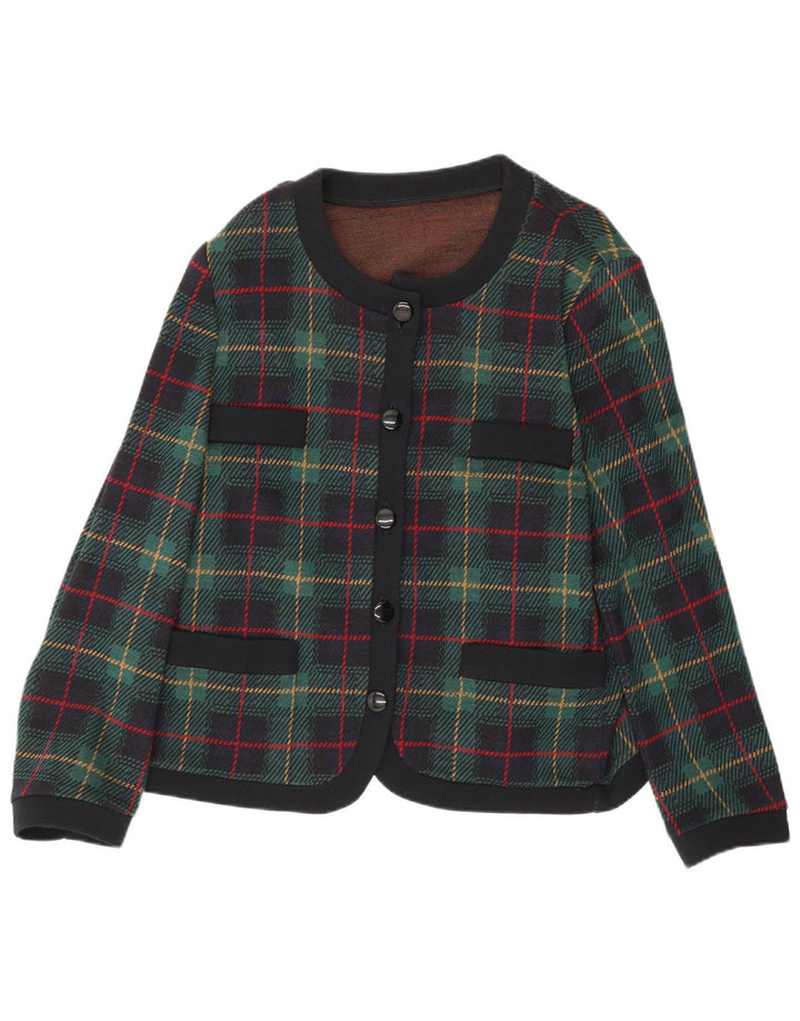 Les Lunis Γυναικείο μπουφάν blazer UK 14 μεσαίου πράσινου μαλλί