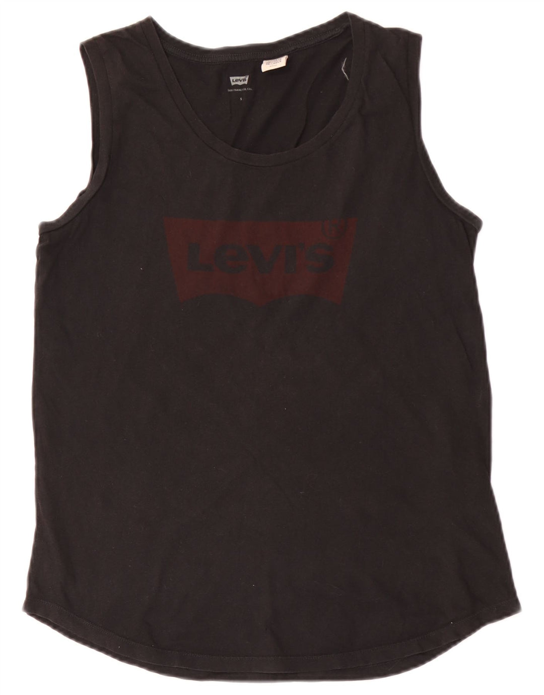 Γυναικείο γραφικό γιλέκο Levi's Top UK 10 Small μαύρο βαμβακερό