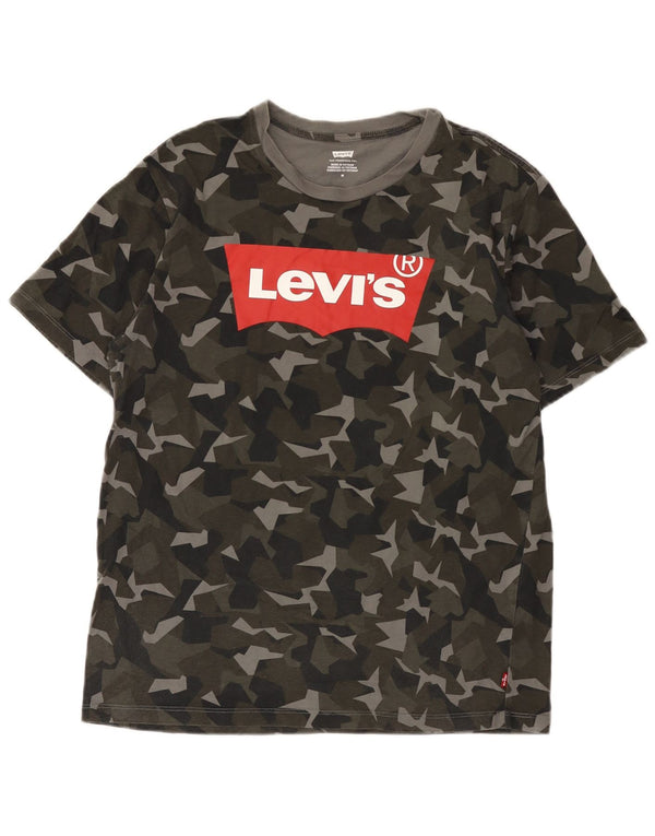 Ανδρικό γραφικό T-Shirt Levi's Top Medium Khaki Camouflage