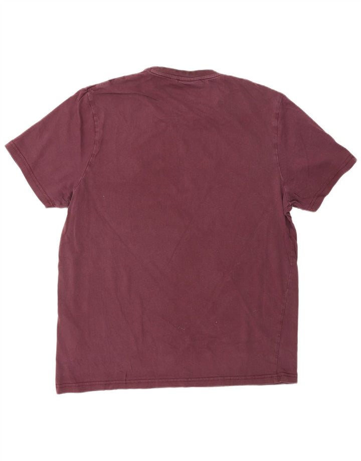 Ανδρικό T-Shirt LYLE & SCOTT Top μεγάλο μπορντό βαμβακερό